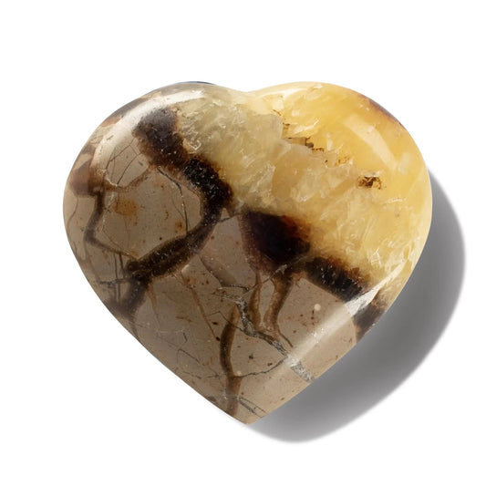 KALIFANO Septarian Heart Carving with Healing & Grounding Properties - AAA Grade High Energy Stone with Information Card - Reiki Crystal Used for Positivity and Joy (Family Owned and Operated)…